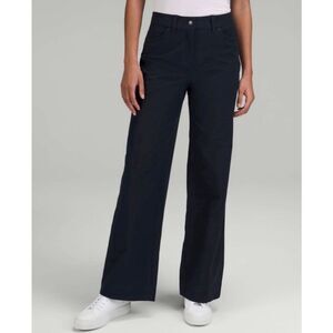 Lululemon City Sleek 5 Pocket High-Rise Wide-Leg Pant 27 Navy